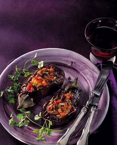 Baked aubergine