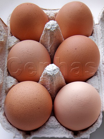 Box of free range eggs