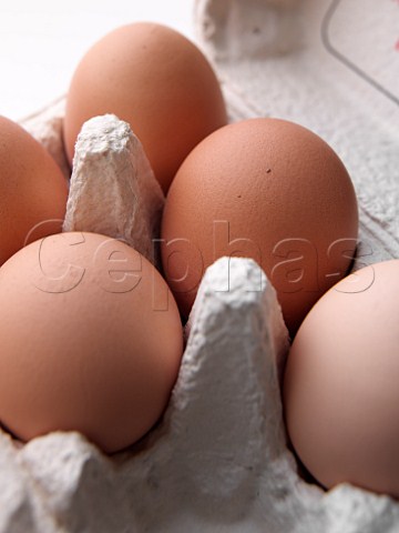 Box of free range eggs