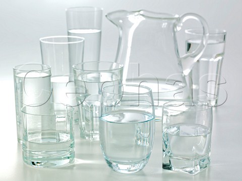 Glasses and jug of water