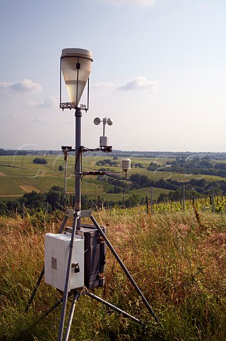 Weather monitoring station by vineyard of Chteau Pierre Bise BeaulieusurLayon MaineetLoire France Coteaux du LayonVillages