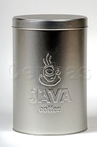 Tin of Java coffee