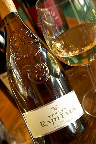 Bottle of Chardonnay Tenuta Rapital Camporeale Sicily Italy