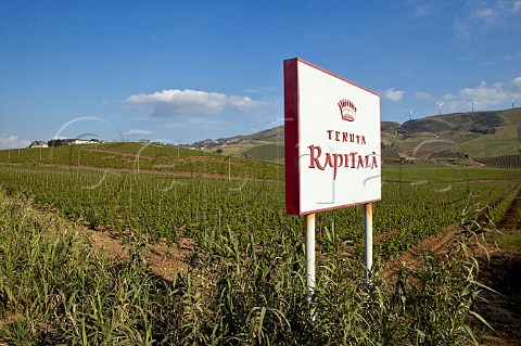 Sign for Tenuta Rapital Camporeale Sicily Italy DOC Bianco Alcamo