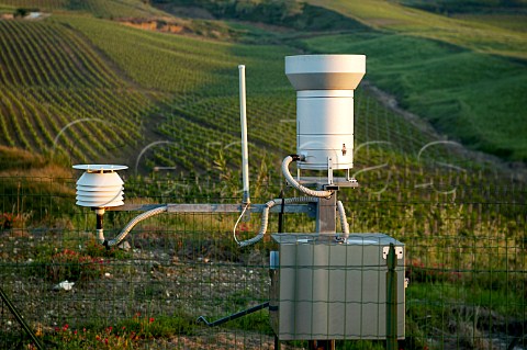 Automated weather station at Tenuta Rapital Camporeale Sicily Italy DOC Bianco Alcamo
