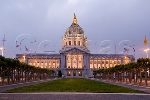 City Hall at dusk San Francisco California USA