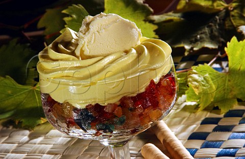 Glac fruit trifle with icecream