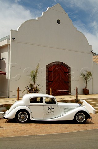 Vintage Ford V8 classic car a visitor attraction at Bilton Winery Helderberg Stellenbosch South Africa