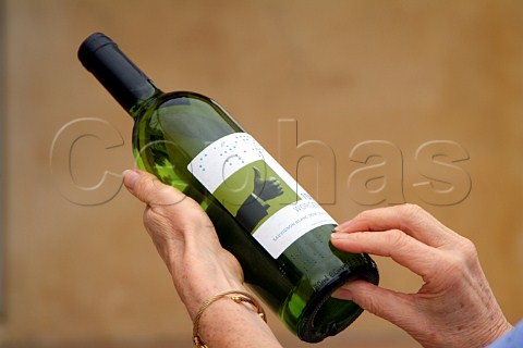 Reading Braille on a wine bottle and label produced by the Worcester Winelands Association South Africa