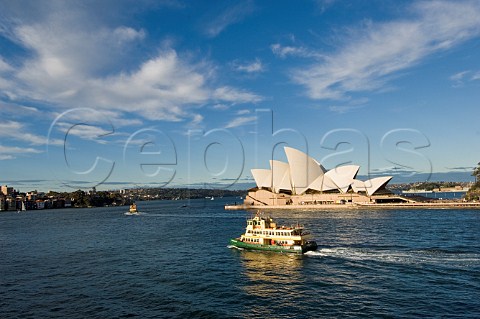 Opera House and harbour ferry Sydney New South Wales Australia