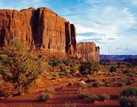 Orange cliffs in Monument Valley Arizona USA