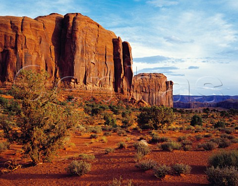 Orange cliffs in Monument Valley Arizona USA