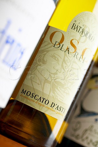 Bottles of Moscato DAsti Piemonte Italy Moscato dAsti