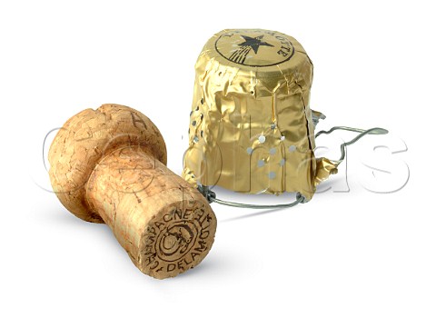 Cork and capsule for Champagne Delamotte
