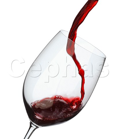 Pouring a glass of red wine