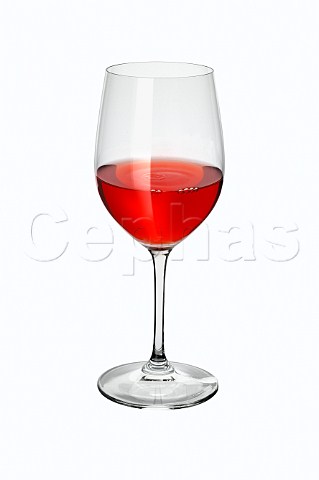 Glass of ros wine
