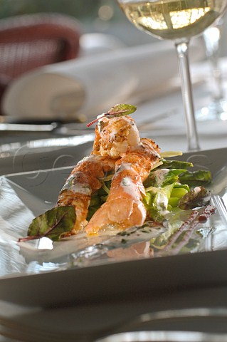Crayfish salad with white wine