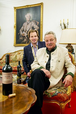 Gernot LangesSwarovsky right owner and Michael WJ Halstrick left President of Bodega Norton Lujn de Cuyo Mendoza province Argentina