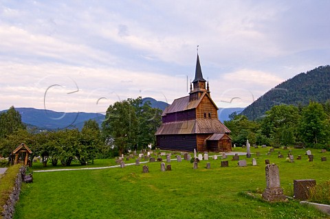 Kaupanger stave church c1150 the largest in Sogn og Fjordane Kaupanger Norway