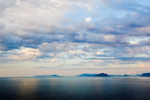 View from Runde Island at dusk Norway