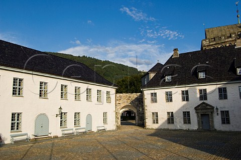 Buildings in Bergenhus Fortress complex Bergen Norway