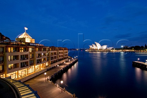 Sydney Opera House at dusk from the Park Hyatt Sydney New South Wales Australia