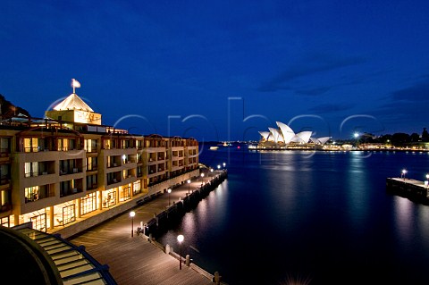 Sydney Opera House at dusk from the Park Hyatt Sydney New South Wales Australia