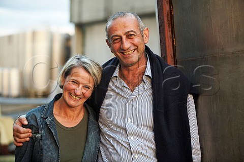 Dr Haroula Spinthiropoulou left lecturer at Thessaloniki university and Panagiotis Georgiadis chairman of Enoabe both running the Argatia Winery Rodochori Macedonia Greece Naoussa