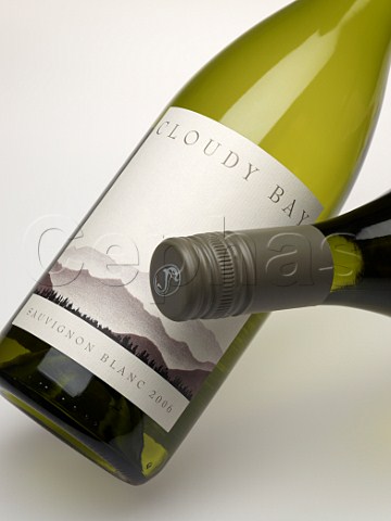 Bottles of Cloudy Bay Sauvignon Blanc 2006 sealed with screwcaps Marlborough New Zealand