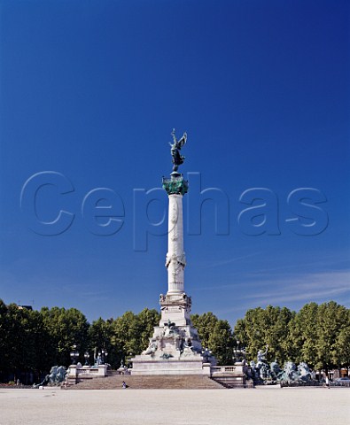 Monument aux Girondins in the Esplanade des Quinconces erected to commemorate the Girondists sent to the guillotine by Robespierre in 17935 Gironde Bordeaux France