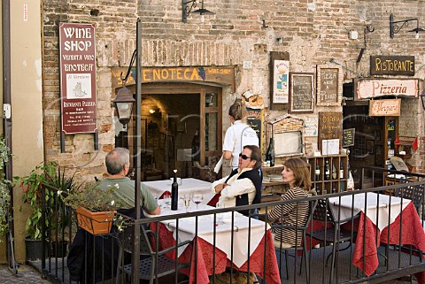Lunch time at Il Verziere restaurant and enoteca Montefalco Umbria Italy