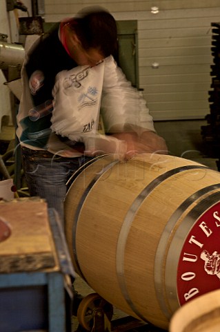 Making a barrel at Tonnellerie Boutes Beychac et Caillau near Bordeaux Gironde France