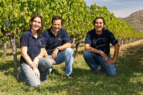 Winemaking team headed by Nicolas Bizzarri centre at Luis Felipe Edwards Colchagua Valley Chile Rapel