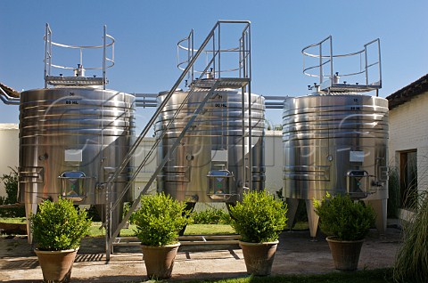 Steel tanks at Mendel Winery Mendoza Argentina