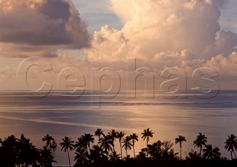 Morning thunderstorms from Mana Island Mamanucas Island group Fiji