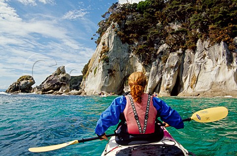 Sea Kayaking at the Tonga Arches Able Tasman National Park South Island New Zealand