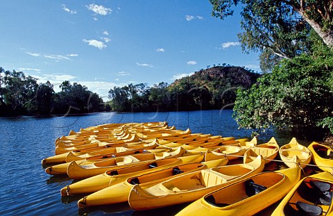 Canoes on Katherine River Nitmiluk National Park Northern Territory Australia