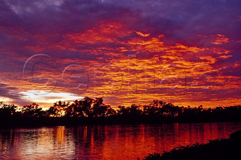 Sunrise over Cullyamurra Waterhole Cooper Creek South Australia