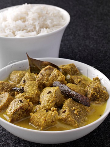 Curried lamb with basmati rice