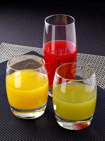Healthy tropical fruit juices