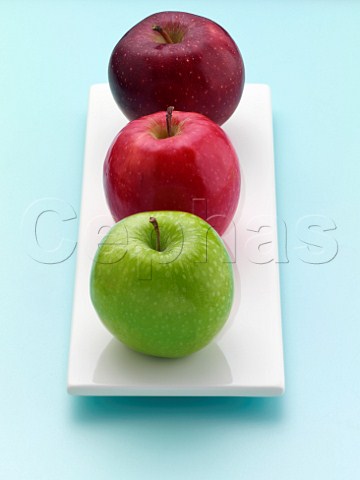 Granny Smith Pink Lady and Red Delicious apples