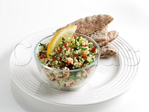 Tabouleh and pitta bread