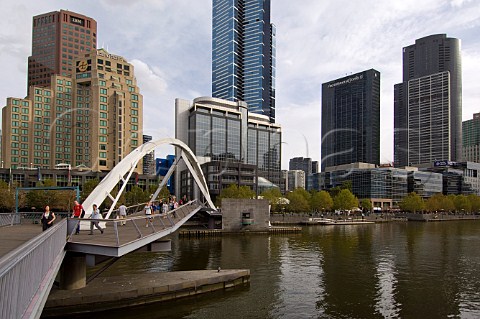 Southgate Footbridge over the Yarra River Melbourne Victoria Australia