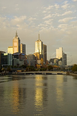 City skyline and Yarra River Melbourne Victoria Australia