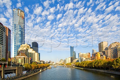 City and Yarra River Melbourne Victoria Australia