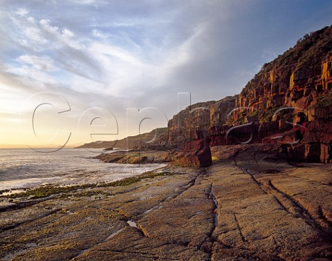 Cliffs at sunset Disaster Bay Green Cape New South Wales Australia