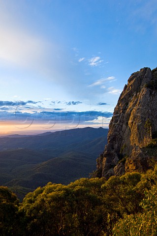 West Kaputar Rocks at sunset Mount Kaputar National Park New South Wales Australia