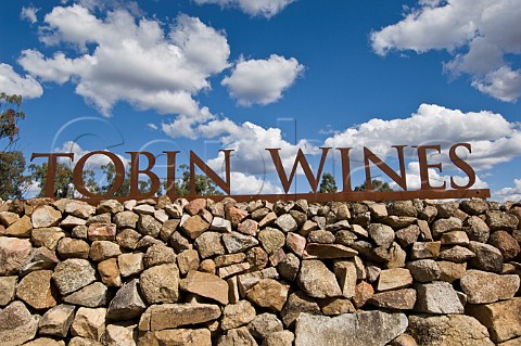 Sign for Tobin Wines Granite Belt Ballandean Queensland Australia