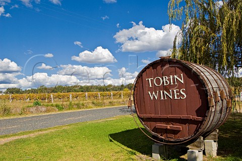 Decorative barrel at Tobin Wines Granite Belt Ballandean Queensland Australia