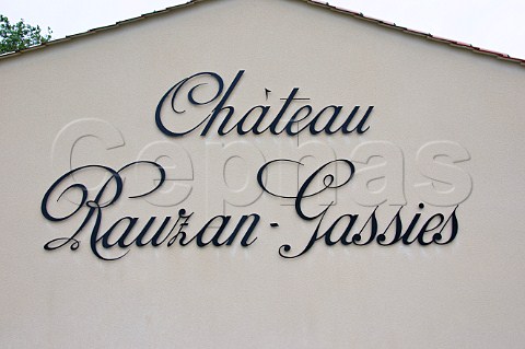 Sign outside Chteau RauzanGassies Margaux Bordeaux